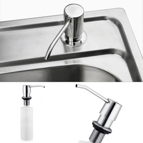 Kitchen Sink Soap Dispenser ABS Plastic Built in Lotion Pump Plastic Bottle for Bathroom and Kitchen Liquid Soap organize 300ml