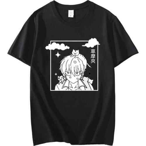 Funny Anime Fruits Basket T Shirt Women Harajuku Honda Tohru Souma Yuki Souma Kyo Aesthetic Oversized Clothes Female/Man T-shirt