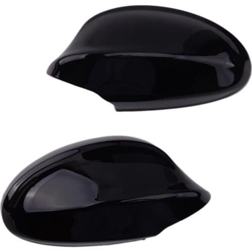 Glossy Black Side Mirror Cover Cap 51167135098 51167135097 fit for BMW E90 E91 3-Series Sedan Touring 2005-2008 Pre-facelift