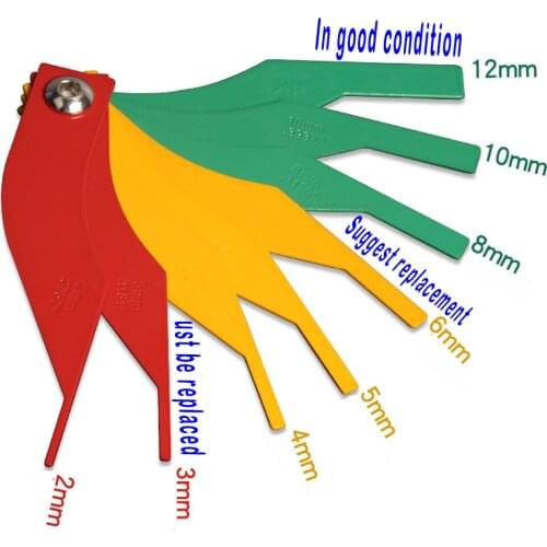Car Brake Pad Scale Thickness Gauge Wear Measuring Instrument Car Protection Tool Feeler Detector Car Accessories