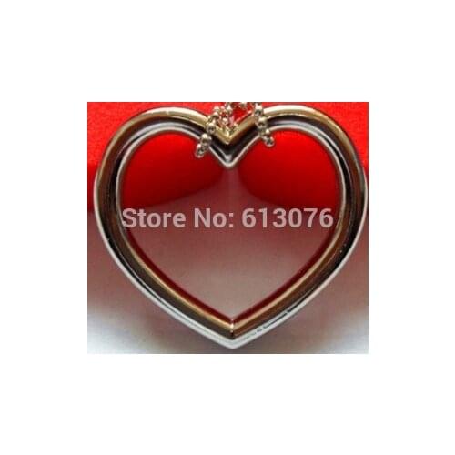 Ring & Chain (Silver color, Heart Shape) Magic Tricks Close Up Illusions Gimmick Props Comedy Classic Toys