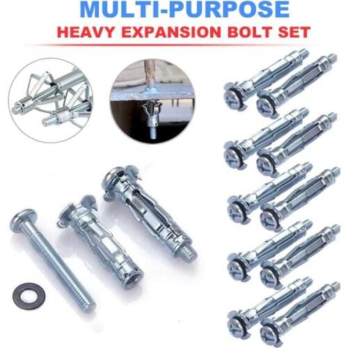 Heavy Expansion Bolt Set Duty Gun Wall Anchor Metal Setting Tool Hollow Drive Anchor Screws Assortment Kit for Drywall,Plaster