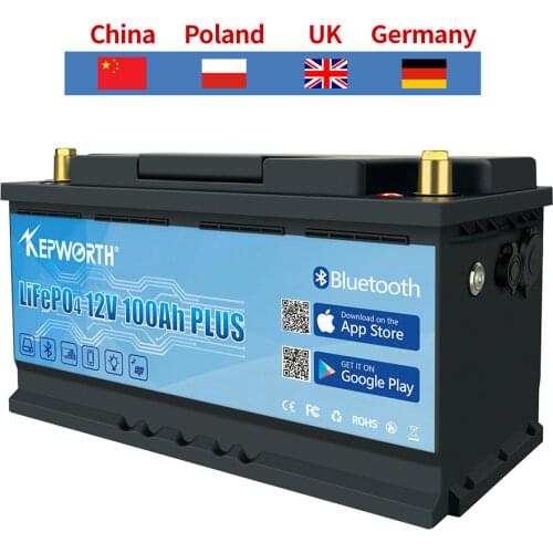 12V 24V 100AH 120AH LiFePO4 Storage Battery Built-in Bluetooth BMS Lithium Power Batteries 3000 Cycles For RV Campers Golf Cart