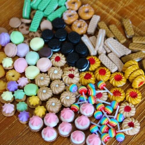 Cute 1:12 Miniature Dollhouse Dessert Cookies Pretend Play Mini Macaron for Barbies Blyth Doll Food Toy Kitchen Accessories