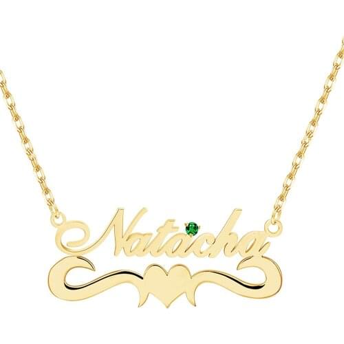 Fashion Custom Name Necklace for Women Gold Plated Nameplate Chain Necklace Jewelry Gift for Birthday