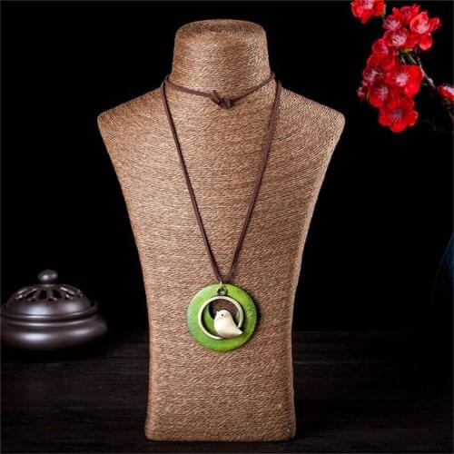 Woman Jewelry Statement Necklaces & Pendants Bird Bead Pendant Vintage Long Pendant Necklace Women Chrismas Gift