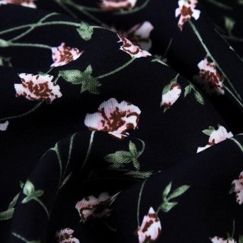 Soft Blue Floral Chiffon Printed Tulle Fabric Used for Dress Shirt Fabric, by the Meter