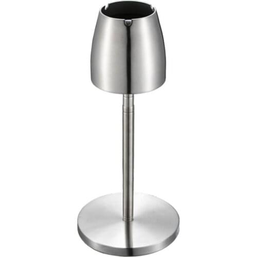 Stainless Steel Telescopic Ashtray Floor Standing Ash Tray Ashtray Portable Metal Large Windproof Ashtray
