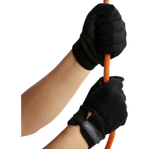 Xinda Anti-slip Cycling Gloves Rock Climbing Bicycle Bike Camping Hiking Motorcycle Full Finger Outdoor Sports Rope Work Gloves