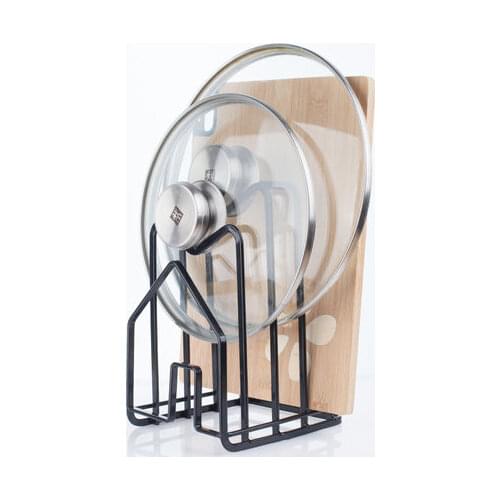 Pot Rack Kitchen Supplies Storage Shelf Chopping Board Cutting Plate Lip Holder