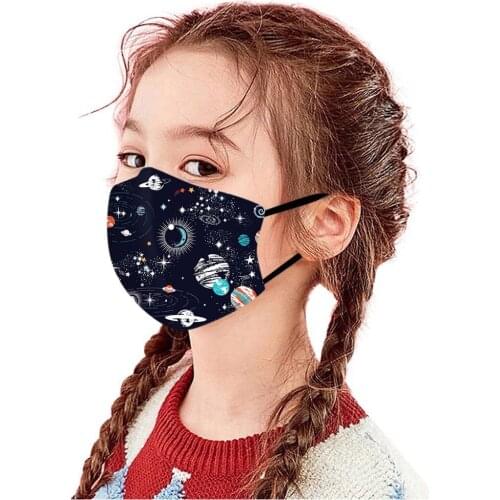 Trending Planet Print Kids Face Maks Dustproof Mask For Face Kids Designer Face Maks Bandana Scarf Halloween Mask Cosplay Newest