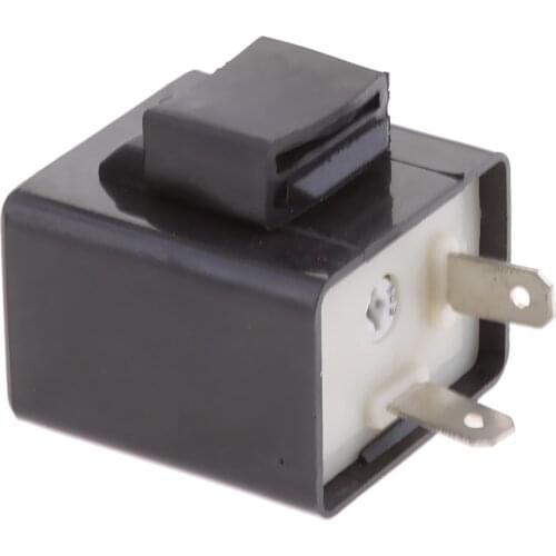 Black Motorcycle Universal 12v 2-Pin Speed Adjustable LED Flasher Turn Signal Light Electronic Relay