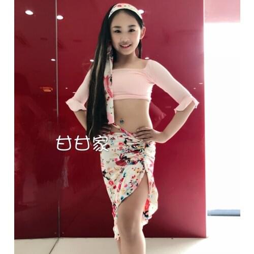 Belly Dance Costume set Oriental Dancing Training Clothing for kids Girls belly dance Wear M, L
