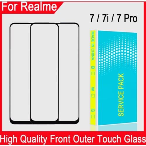 LCD Display Front Touch Panel Outer For Realme 7 7i Front Panel Touch Glass For Realme 7 Pro Touch Screen Glass Replacement