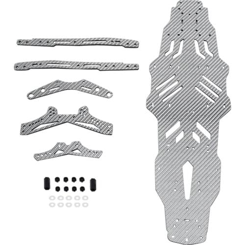 1:10 Professional Chassis Hex Nuts Racing DIY Suspension Frame Carbon Fiber Replacement Parts RC Car Upgrade Kit For MST RMX2.0S