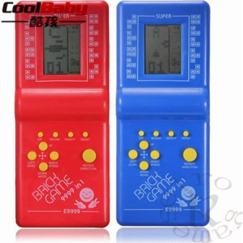 10pcs/lot Classic Tetris Snake Handheld Game Players E-9999 Handheld Game Console Toys Childhoold Riddle Educational Toys