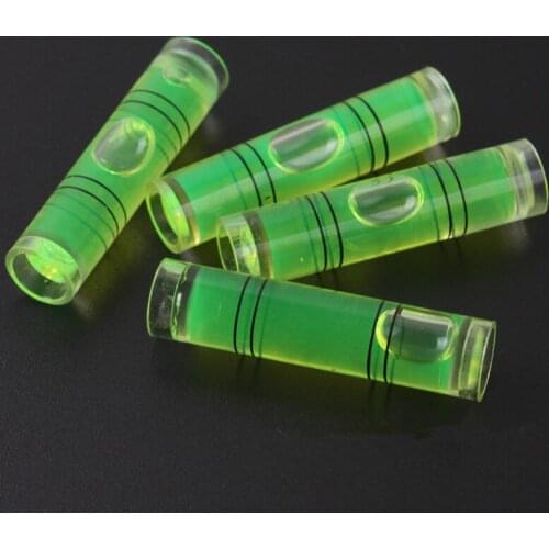 1000Pcs Cylindrical Level Bubble Green Water Level Drop Measuring Instruments Spirit Level Ruler Accessories
