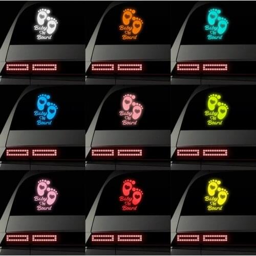 15.5*20cm Baby On Board Highly Reflective Car Sticker Waterproofing Vinyl Sticker Window Decal Car Sticker for Auto Products