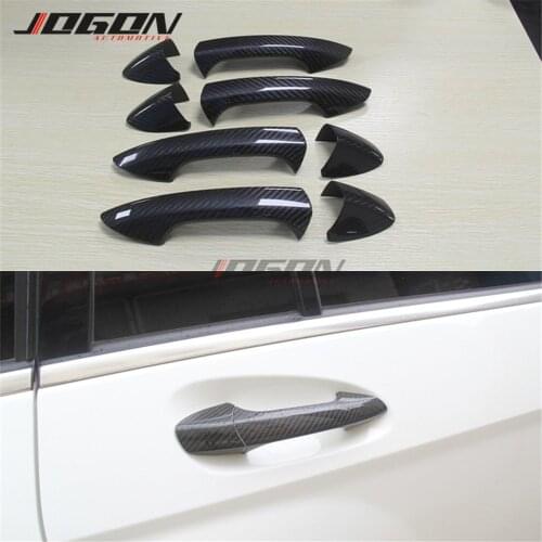 For Mercedes Benz B C E GLA GLK CLS Class W204 W176 W246 W218 W212 Carbon Fiber Car Side Door Handle Cover Trim Molding