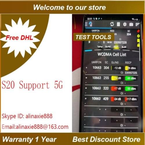 DHL Free Shipping Tems Pocket Test Phone Samsung S20+5G SM-G9860 TEMS Phone GSM HSPA LTE NR Measurements For Outdoor Test