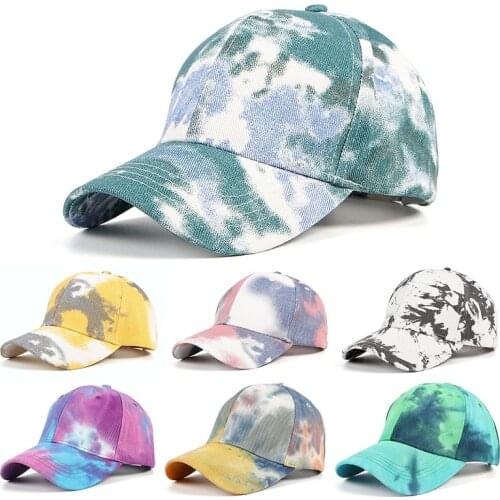 2020 New Fashion Tie Dye Baseball Cap Spring Men Women Trend Lovers Colorful Snapback Hat Outdoor Adjustable Sun Graffiti Bone