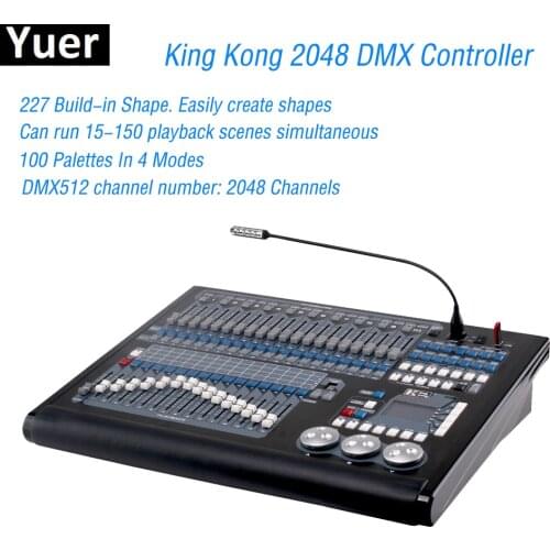 Dj equipment King kong 2048 DMX Controller Moving Head Lighting Console Dmx512 Computer Stage Lights Controller With Flight Case