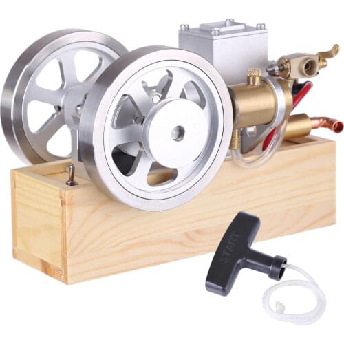 Horizontal Hit And Miss Engine Adjustable Speed Water-Cooled Gasoline Engine Model STEM Toys Creative Gift - Upgraded Version