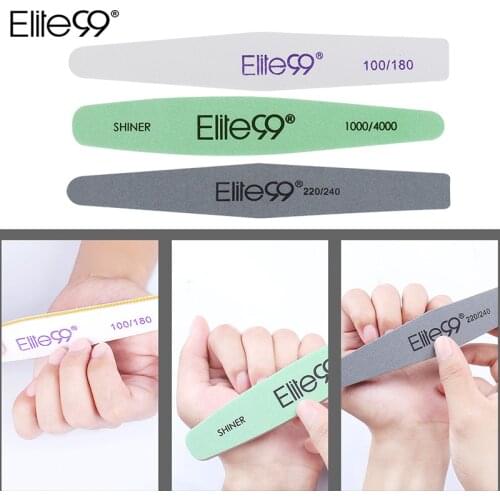 Elite99 100/180 Buffer Sanding Polishing Manicure Nail Files 220 240 Nail Art Manicure Pedicure Tools 1000 4000 Nail File