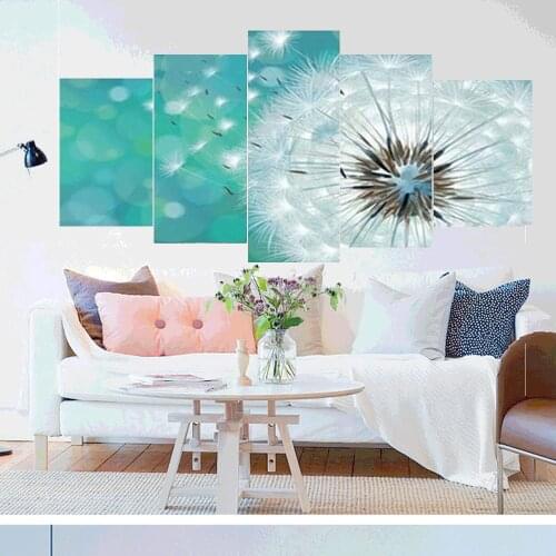 Huacan 5pc 5d Diamond Painting Dandelion Full Square Diamond Embroidery Sale Pictures Of Rhinestones Mosaic Multi-picture