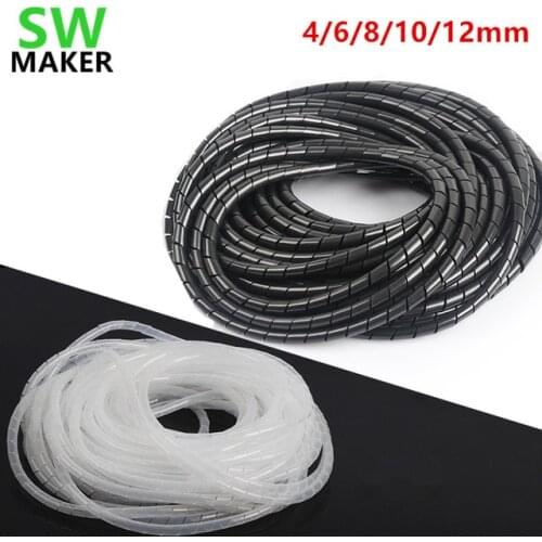 SWMAKER 6mm diameter Cable Organizer Coiled Tube Sleeve Cable protection tube High quality for 3D printer parts