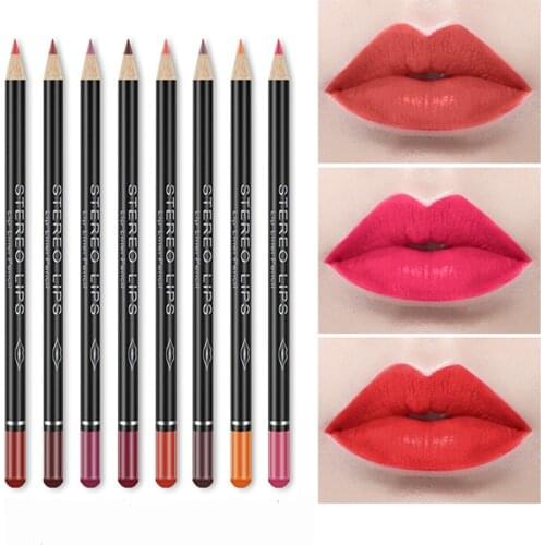 1pc Cosmetic Long Lasting Lipstick Liner Pen Professional Matte Moisturizing Waterproof Lip Liner Contour Makeup Lipstick Tool