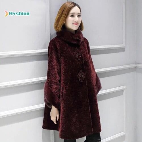 Cashmere Coat Women 2020 New Winter Granular Wool Fur Coat Medium Length