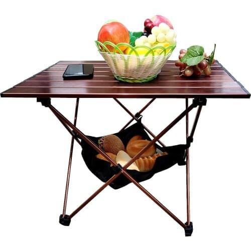 Brown Table 7075 Aluminum Alloy Table Garden Table Camping table Fishing Table Hiking Table