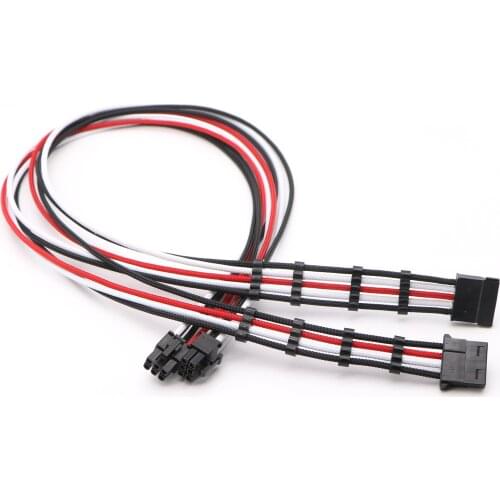 Custom Sleeved Modular SATA 15Pin, IDE Molex 4Pin Power Cable for EVGA SUPERNOVA G2, G3, G+ Series Modular PSU