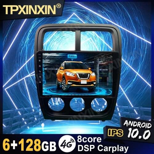 IPS Android 10.0 6G+128G Carplay For Dodge caliber 2010-2011 Bluetooth DSP Multimedia Player Radio Tape Recorder Video Navi GPS