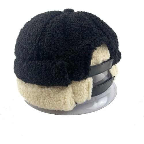 Men Women Autumn Winter Skullcap Casual Docker Sailor Cap Brimless Hip-hop Hat Solid Color Warm Beanies