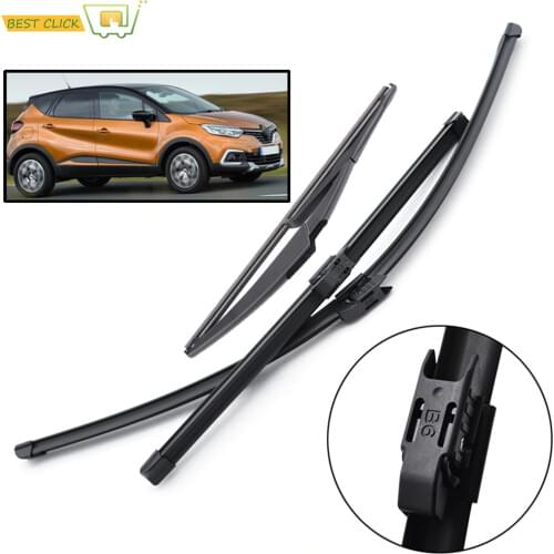 Misima Windshield Windscreen Wiper Blades Set For Renault Captur Kaptur 2016 - 2020 Front Rear Window 2017 2018 2019