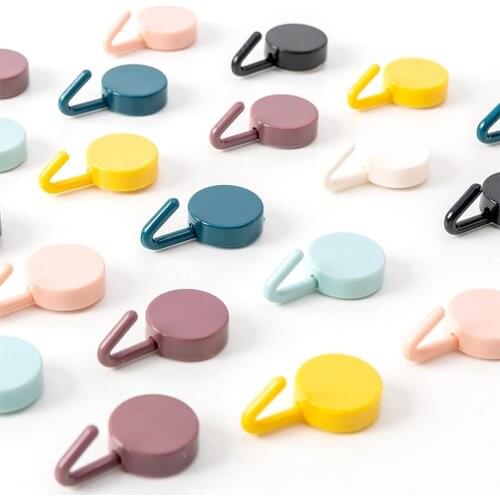 10 Pcs/set Plastic Sticking Hook Self Adhesive Hooks No Trace No Scratch For Kitchen Bathroom Storage Room