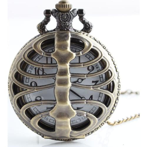 New Arrival Hollowed Chiropractic Pocket Watch Men Women Vintage Flip Quartz Pocket Watch Wholesale