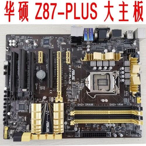 Original motherboard for ASUS Z87-PLUS LGA 1150 DDR3 For i3 i5 i7 cpu 32GB SATA3 USB2.0 USB3.0 Desktop motherboard free shipping