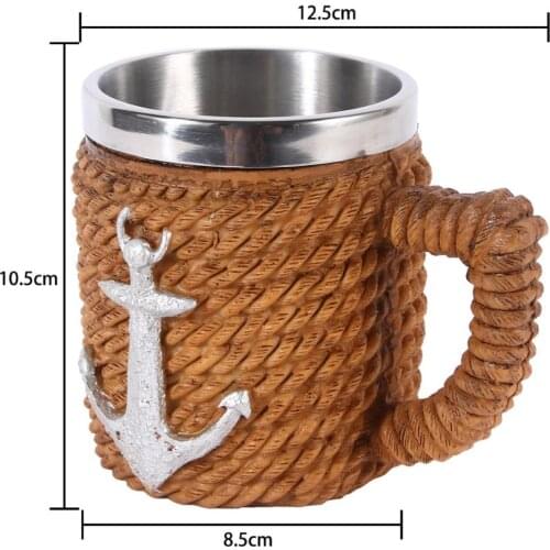 Anchor beer mug creative HALLOWEEN coffee cup resin stainless party supply