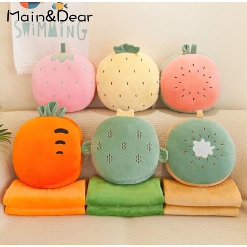 Lovely Cartoon Fruit Cushion Decorative Cotton Pillow Car Air Conditioner Quilt Home Decor Pillow Decorative Pillows Nap Blanket