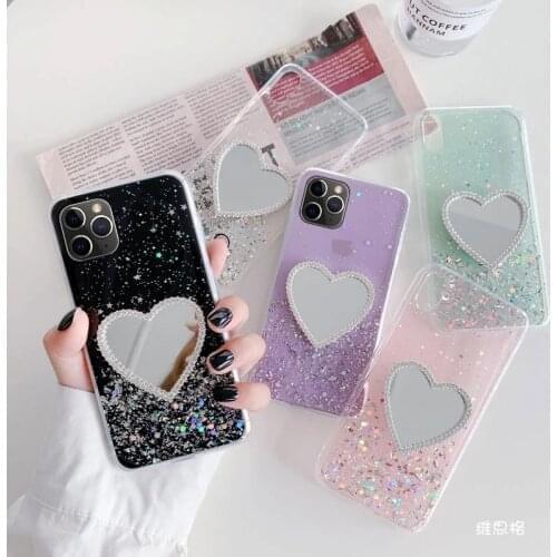 Clear Lover Makeup Mirror Phone Case for Huawe P Smart 2021 2020 Pro 2019 Z Nova 5T 7i 8 SE Cover for Mate 40 30 20 Lite 10 Pro
