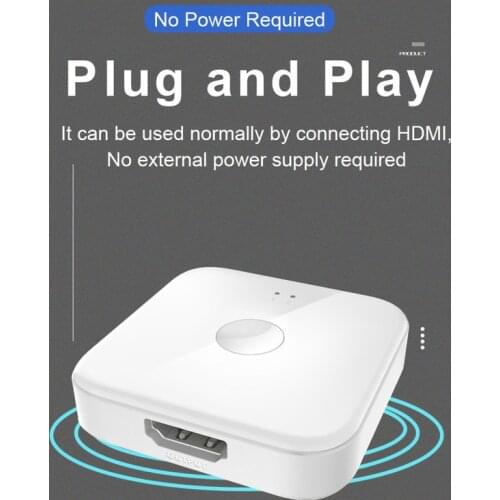 Manufacturer Direct Selling HDMI Bidirectional Switch 2 in 1 Out, 1 in 2 Out 4K High Definition Screen Splitter HDMI Distributor