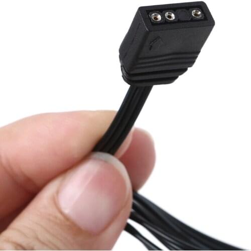AURA SYNC 5V 3-Pin ARGB Hub Splitter Case & RGB Extension Cable for MSI RGB Motherboard LED Fan Cooling W3JD