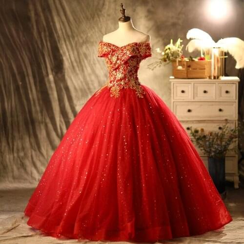 Luxury red with golden embroidery beading court ball gown royal Medieval Renaissance Victorian dress Belle ball
