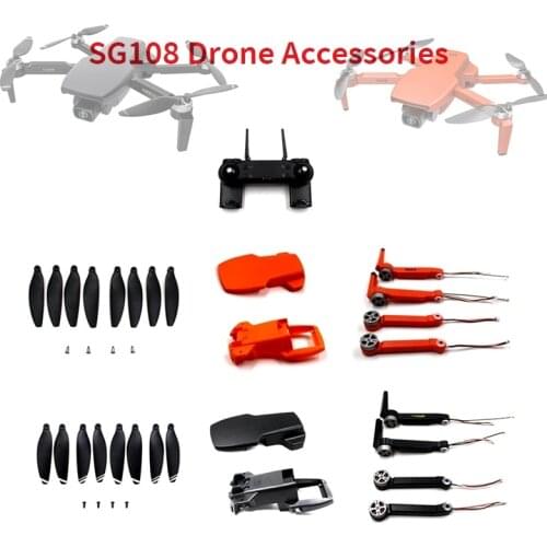 Sg108 SG-108 RC Drone spare parts quadcopter motor arm set blades body shell GPS module receiver board camera