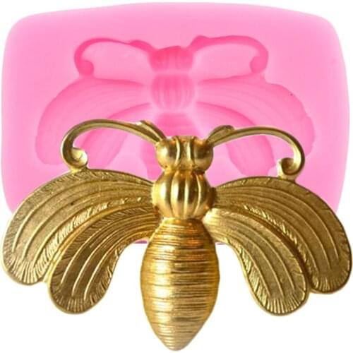 3D Bee Silicone Mold DIY Chocolate Fondant Cupcake Topper Cake Decorating Tools Gumpaste Polymer Clay Candy Resin Moulds