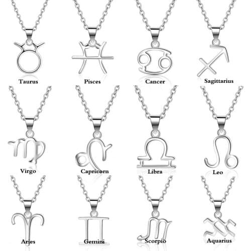 Todorova 12 Star Zodiac Sign Choker Necklace Fashion Jewelry 12 Constellations Pendant Necklace for Women Jewelry Birthday Gifts