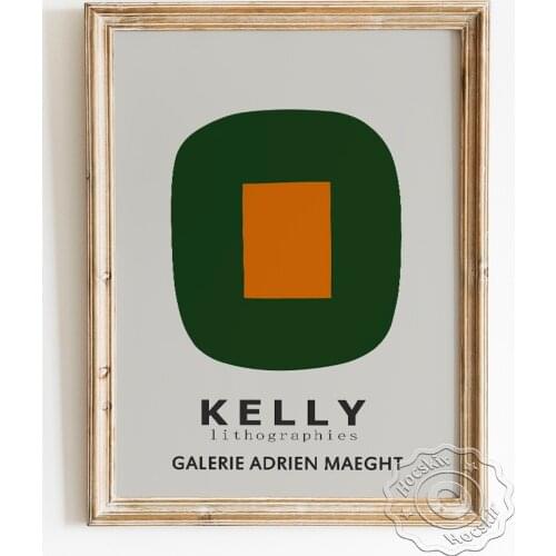 Ellsworth Kelly Museum Gallery Exhibition Vintage Poster, Minimalism Wall Hanging Art Prints, Modern Canvas Painting Home Decor